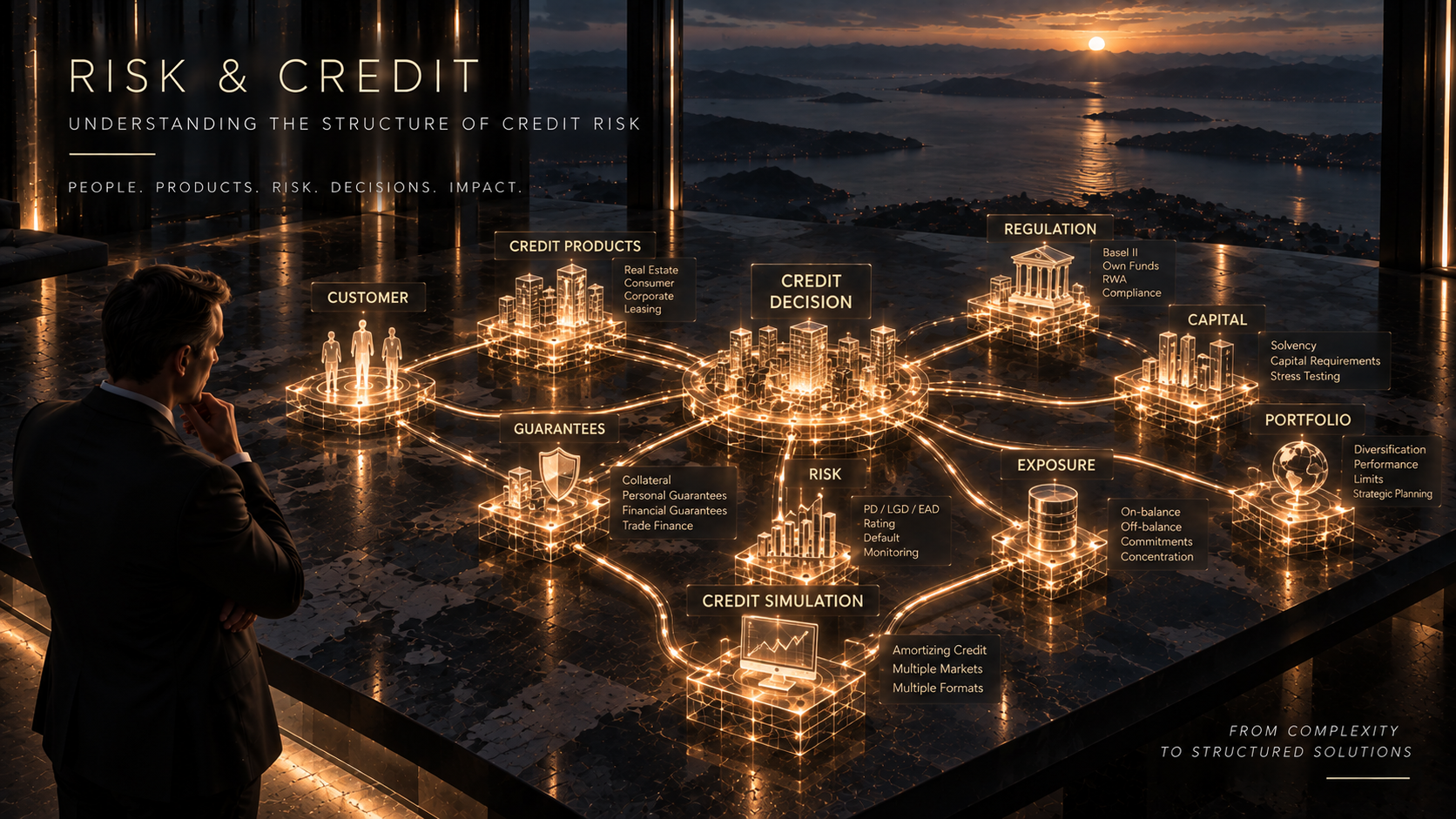 Risk and credit structure from customer to credit decision, regulation and portfolio